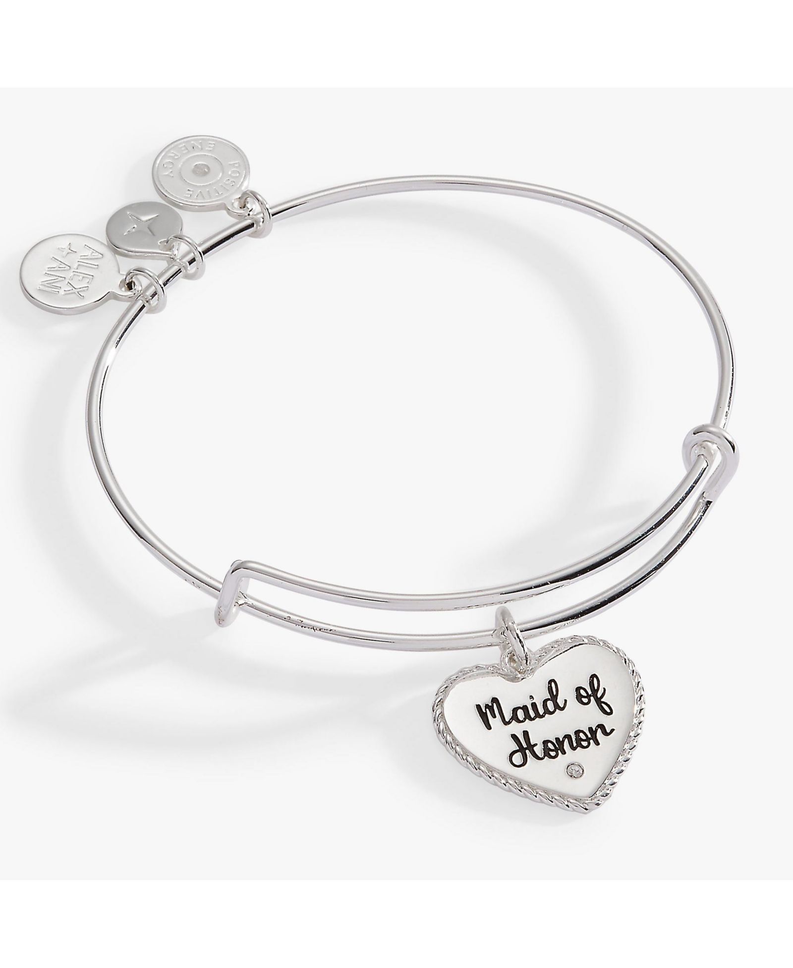 Maid Of Honor Heart Bangle Bracelet