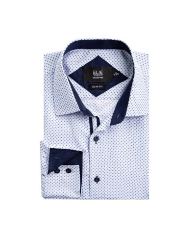 Elie Balleh Big Boys Blue Stylish Printed Slim Fit Shirt for
