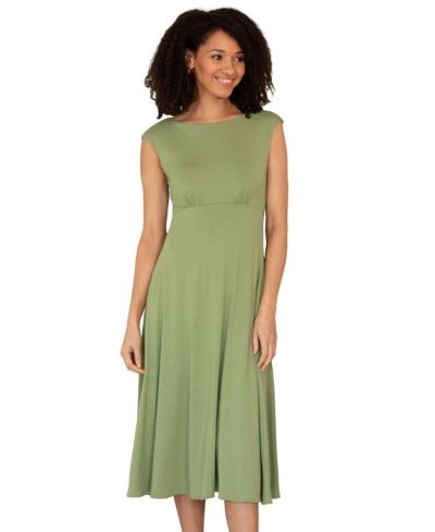 Alie Street London Women's Luna Boat Neck Sleeveless Midi Dress