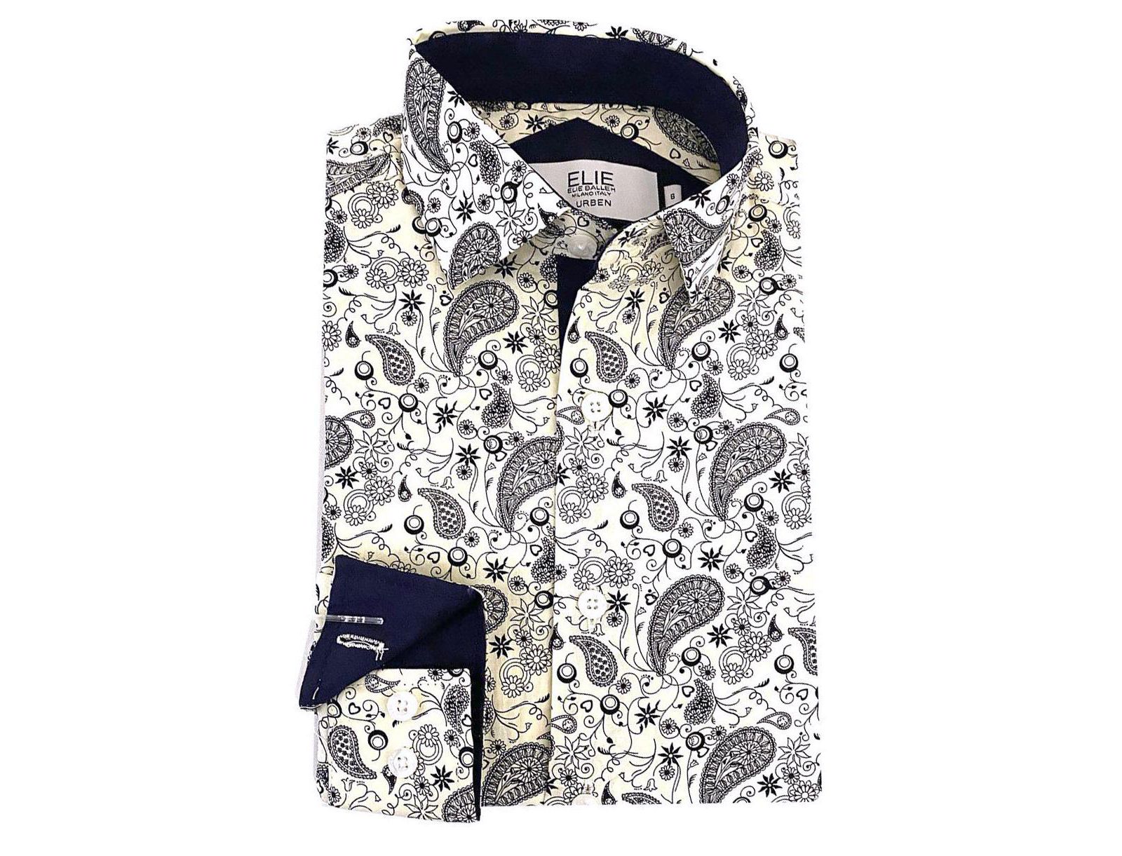 Elie Balleh Мужская рубашка Slim Fit Paisley