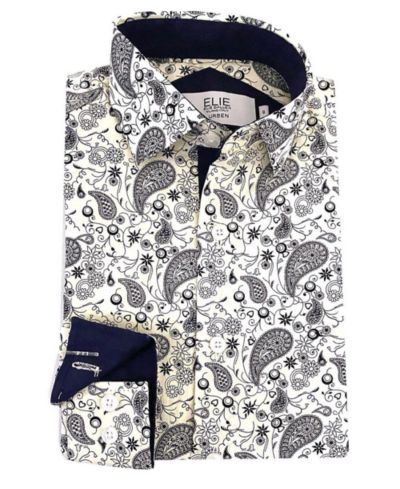 Elie Balleh Мужская рубашка Slim Fit Paisley