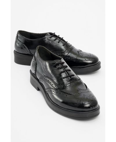 Туфли Forever & Always Shoes Women's Lace-Up Leather Oxford на устойчивом каблуке