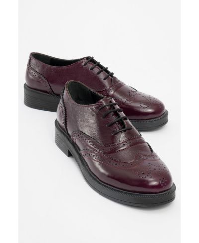 Burgundy patent leather