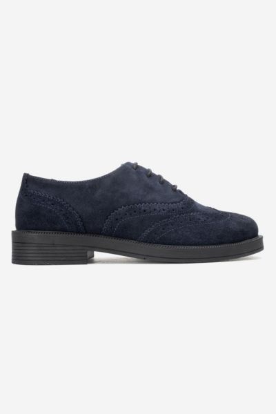 Navy suede leather