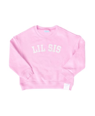 Bits & Bows Girls Lil Sis Cotton Crewneck Sweatshirt
