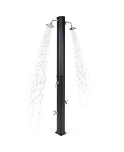GOUUN 9.3 Gallon Solar Heated Outdoor Shower with Dual Shower Heads