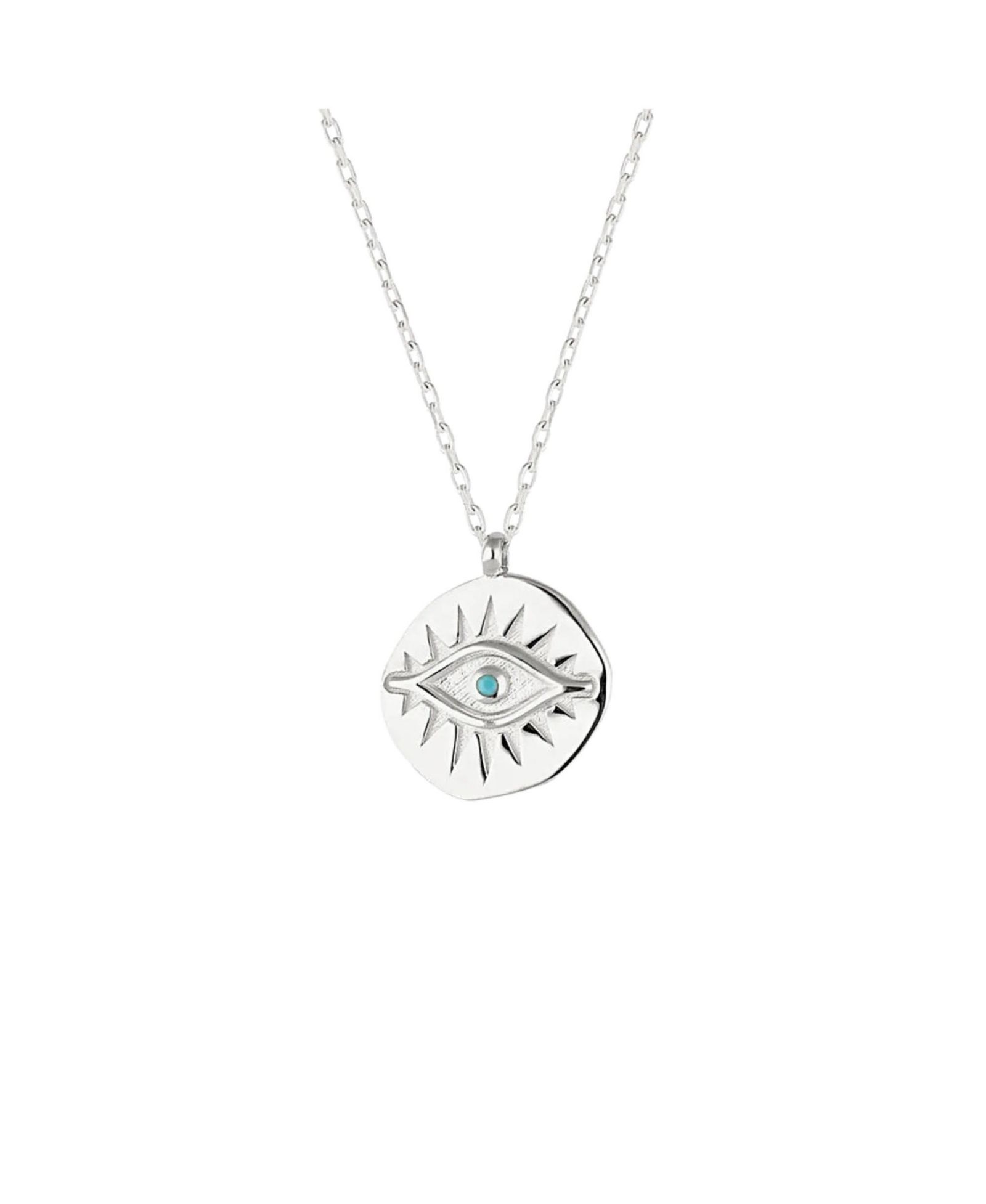 Ожерелье Spero London Eye Coin Sterling Evil Eye