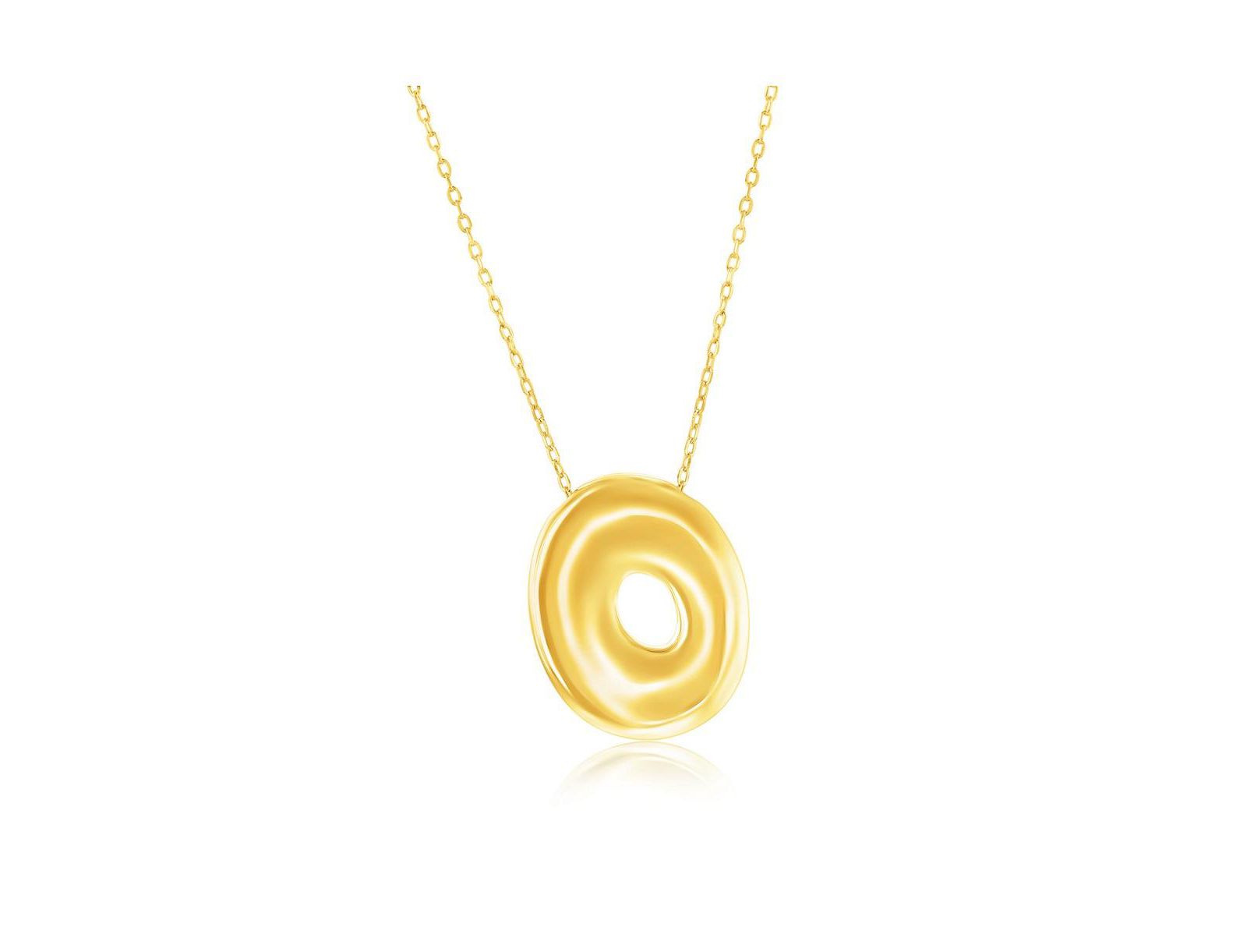 Sterling , Plated Bubble Initial Necklace