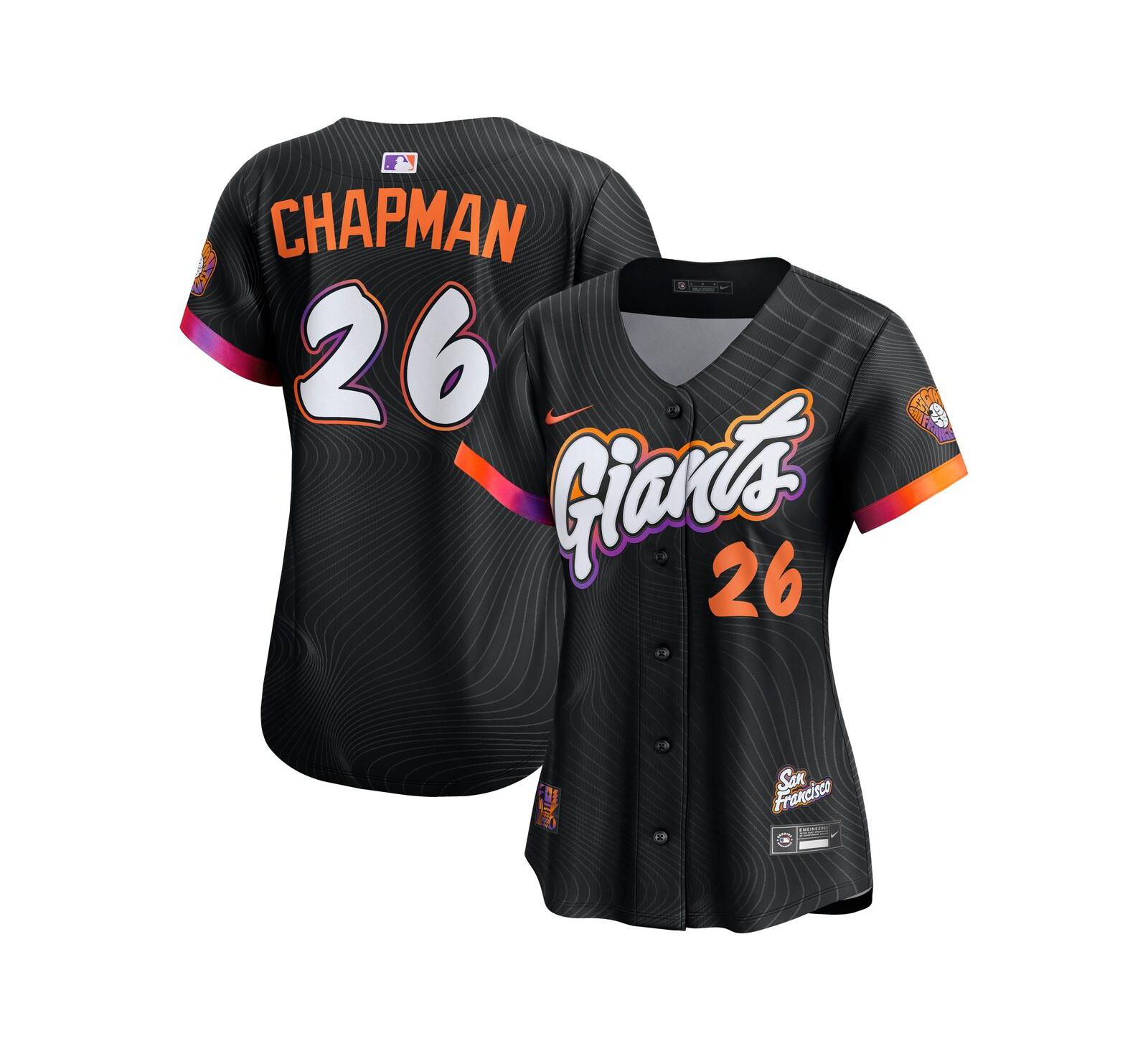 Nike Женская джерси Matt Chapman Anthracite San Francisco Giants 2025 City Connect Limited