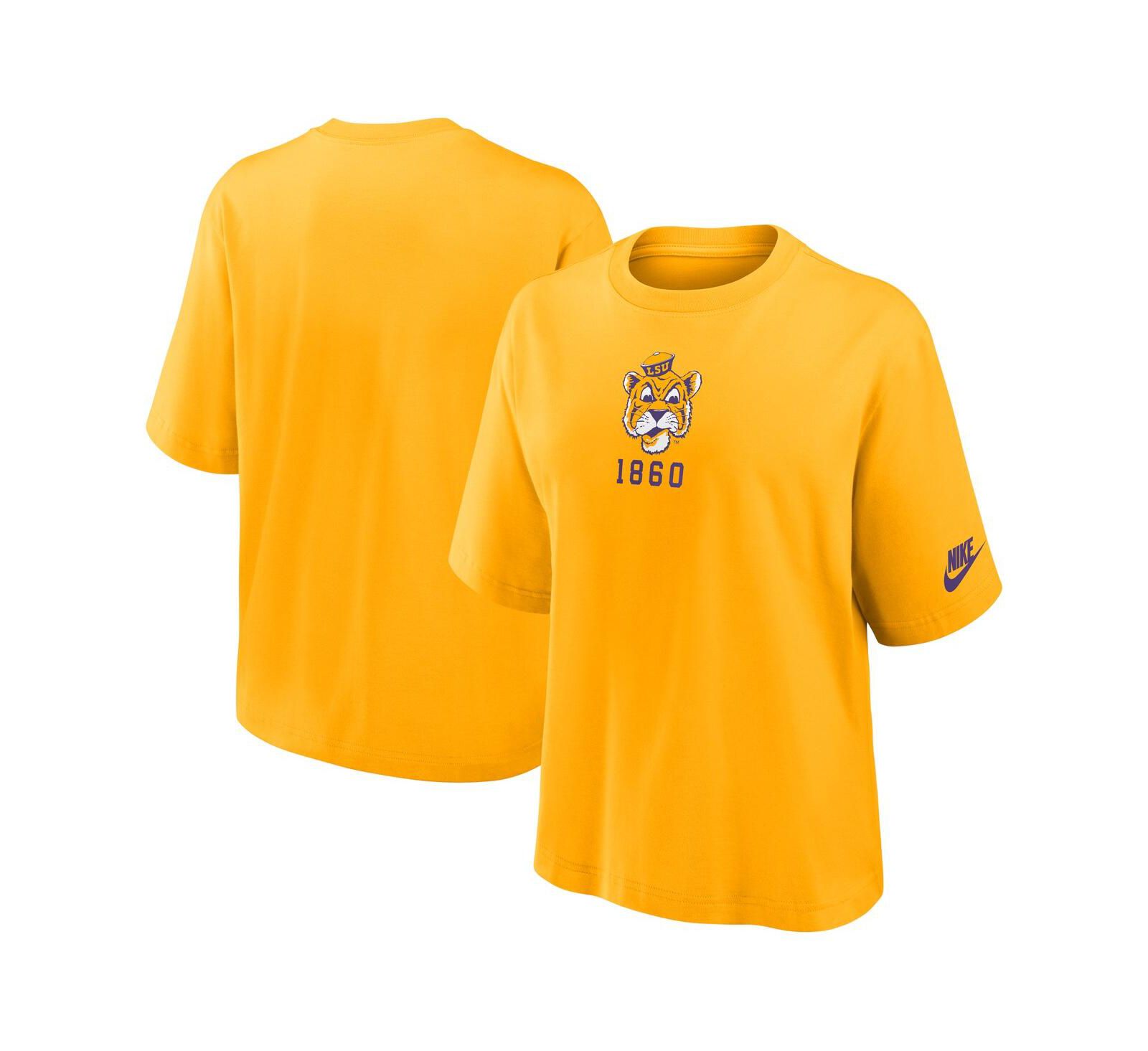 Nike Women's Gold LSU Tigers Legacy Established Boxy T-Shirt