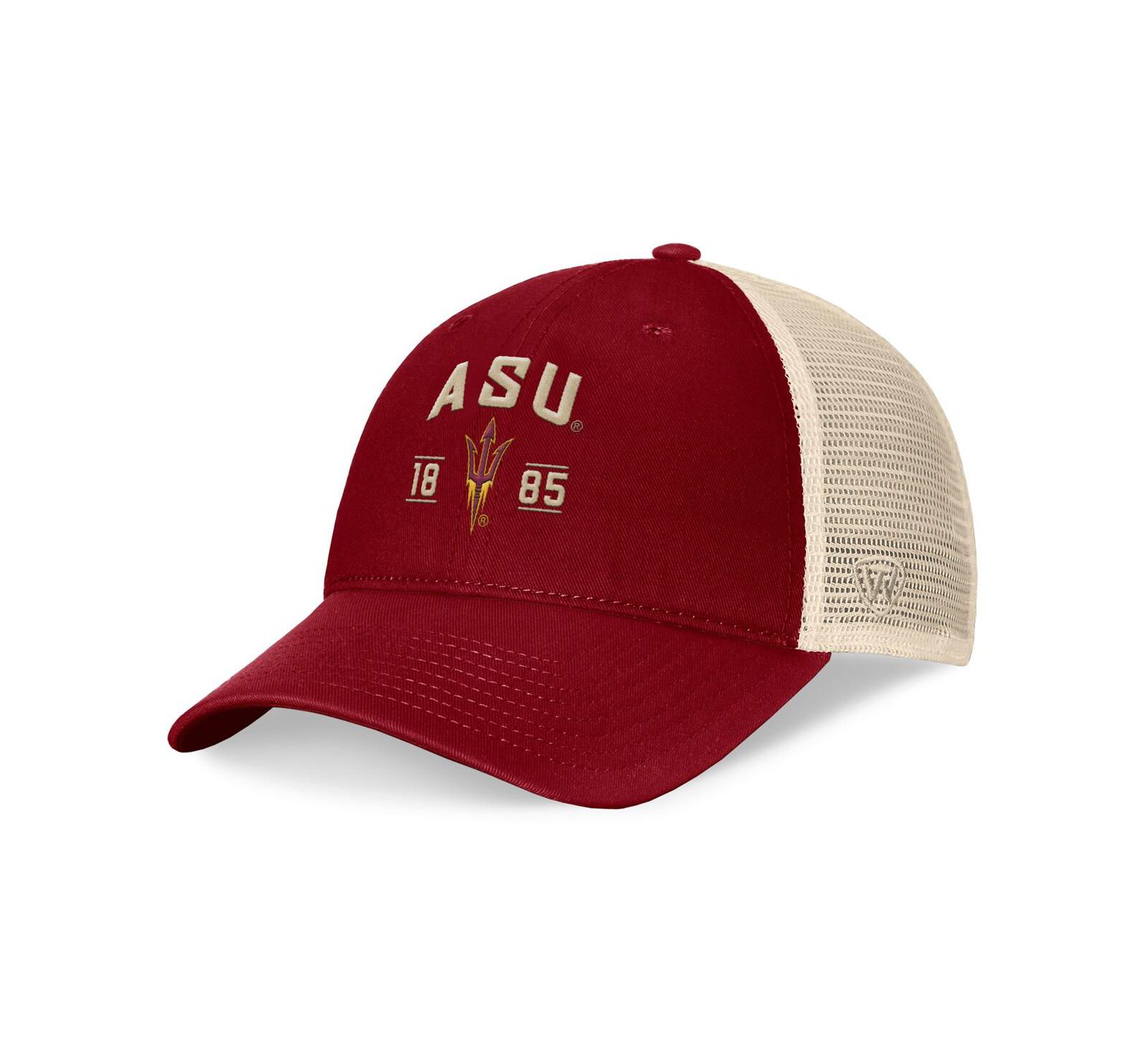 Мужская регулируемая кепка Top of the World Maroon Arizona State Sun Devils Heritage Waylon Trucker