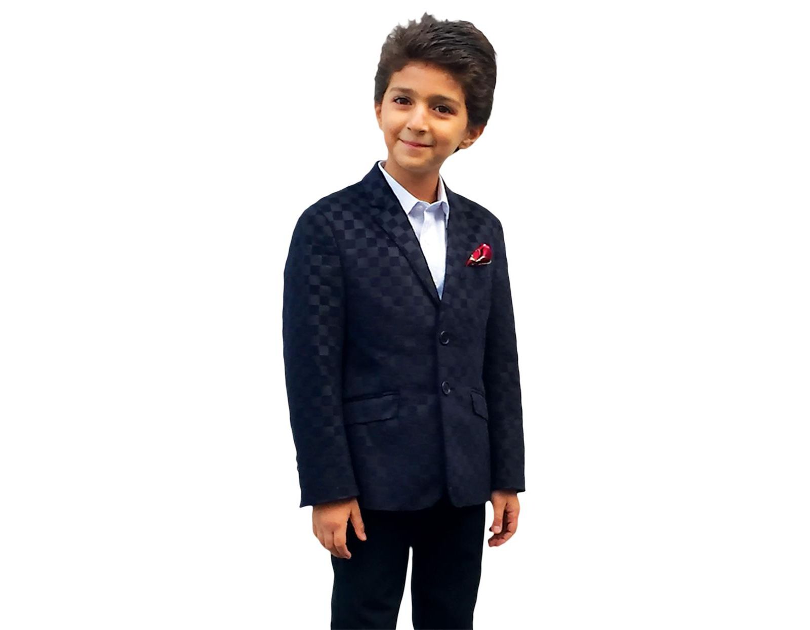 Elie Balleh клетчатый блейзер для малышей Navy Slim Fit