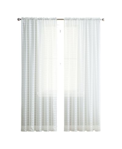 Шторы Kate Aurora 2 Piece Plaid Sheer Voile, 84 in. Long