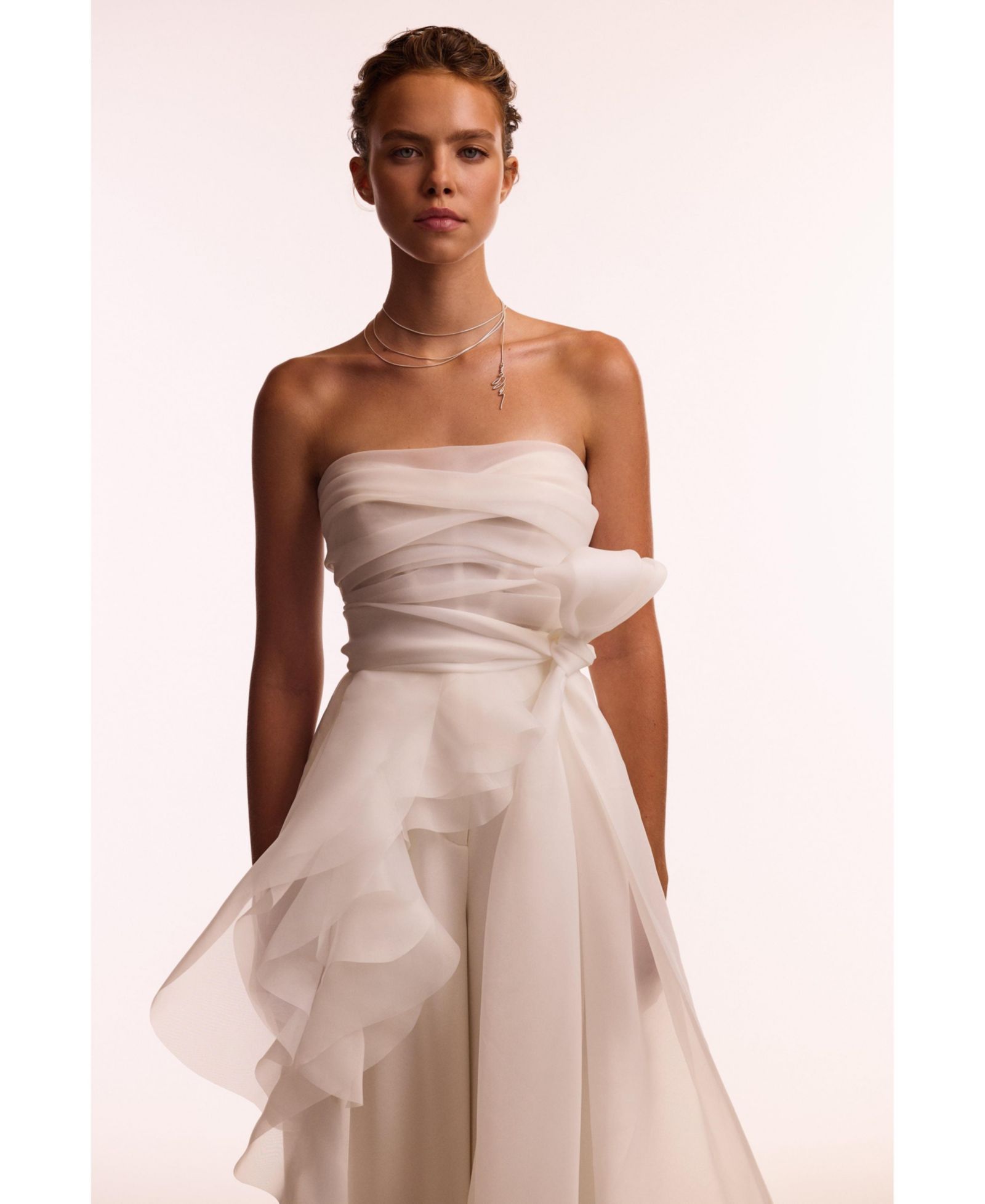 Milla Womens Dreamy off-shoulder blouse with meringue flounces