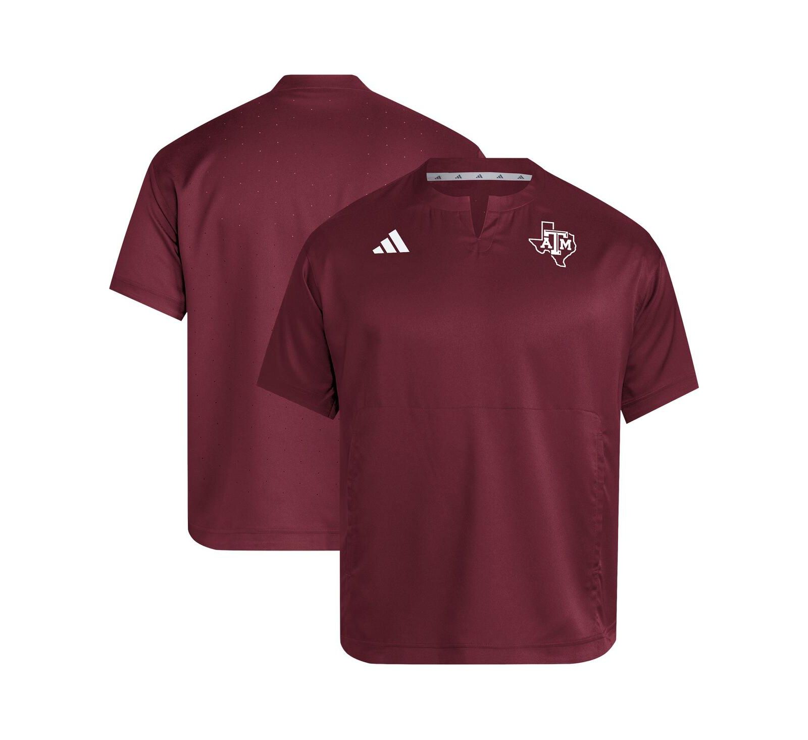 Мужская футболка Adidas Maroon Texas A&M Aggies Dugout Coaches Adizero Notch Neck Pullover