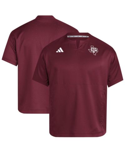 Мужская футболка Adidas Maroon Texas A&M Aggies Dugout Coaches Adizero Notch Neck Pullover