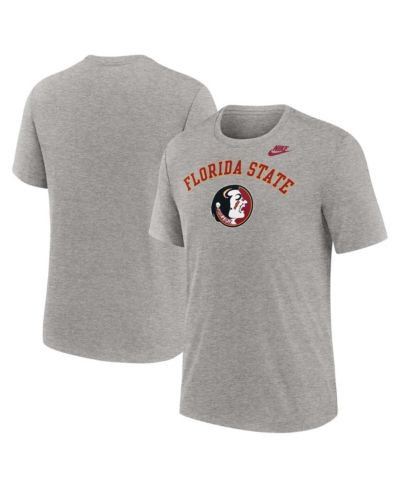 Nike Мужская футболка Nike Heather Gray Florida State Seminoles Legacy Arch Tri-Blend