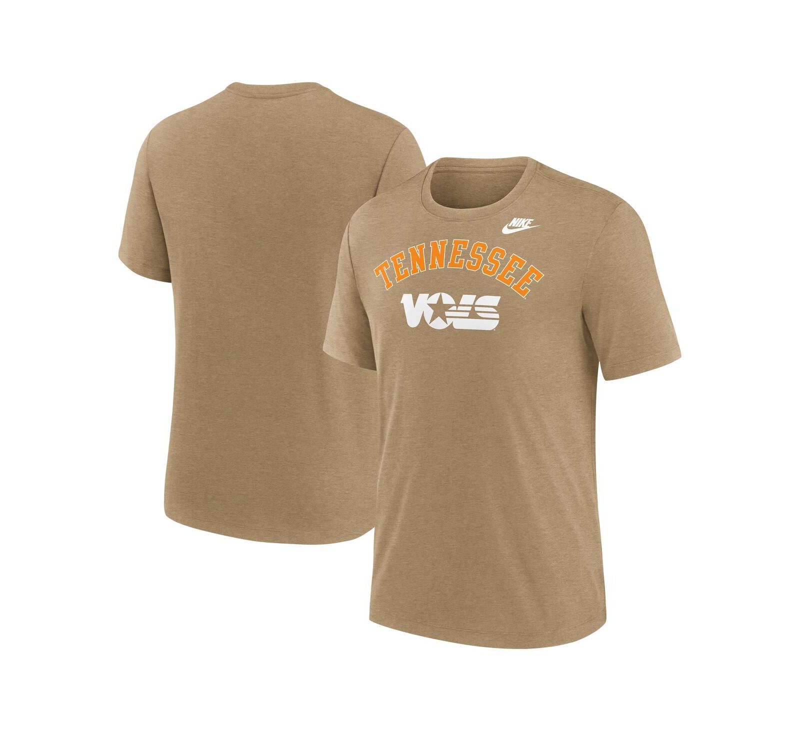 Nike Men's Heather Light Brown Tennessee Volunteers Legacy Arch Tri-Blend T-Shirt