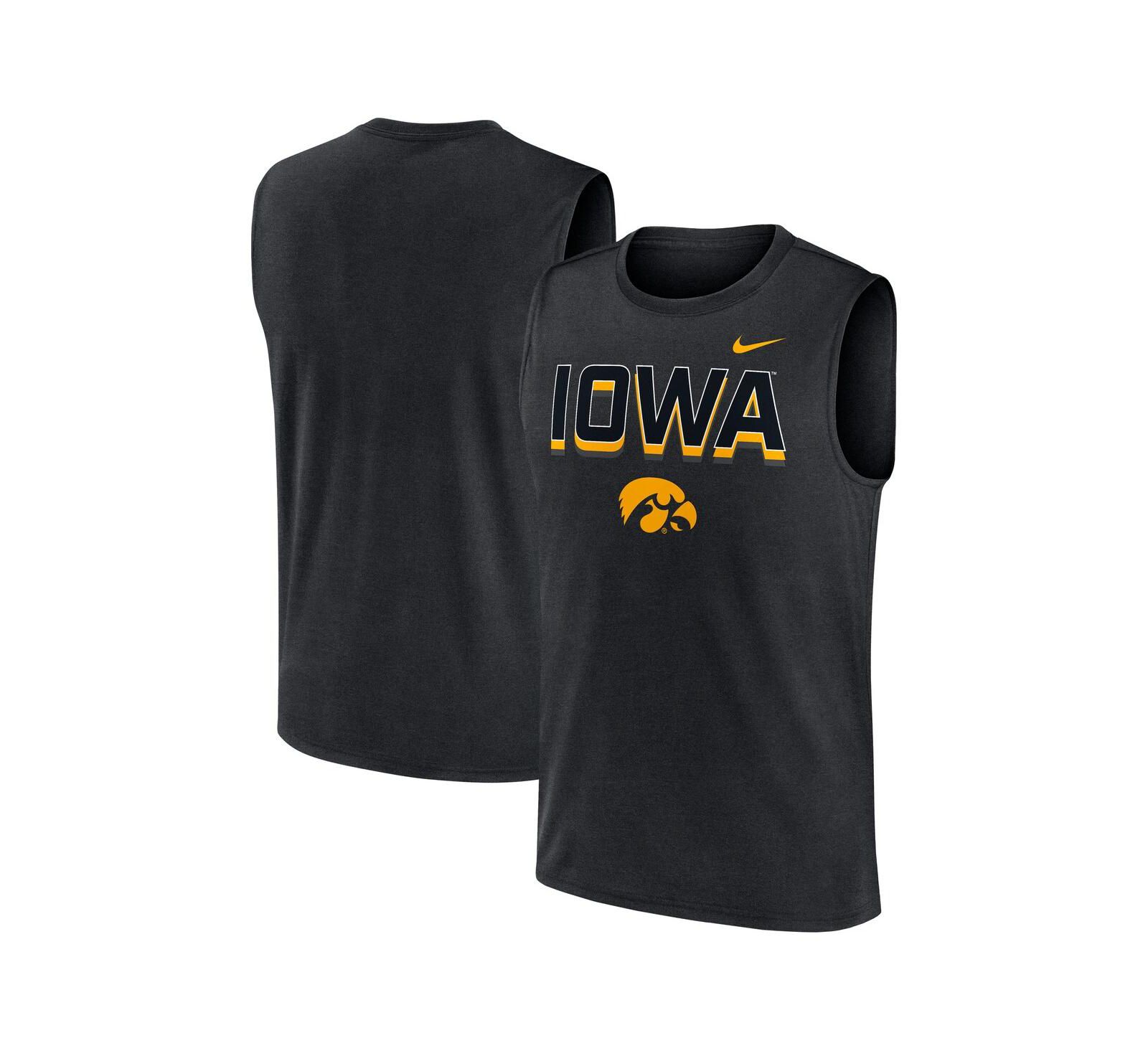 Мужской майка Nike Iowa Hawkeyes Primetime Tricode Legend Performance, черная