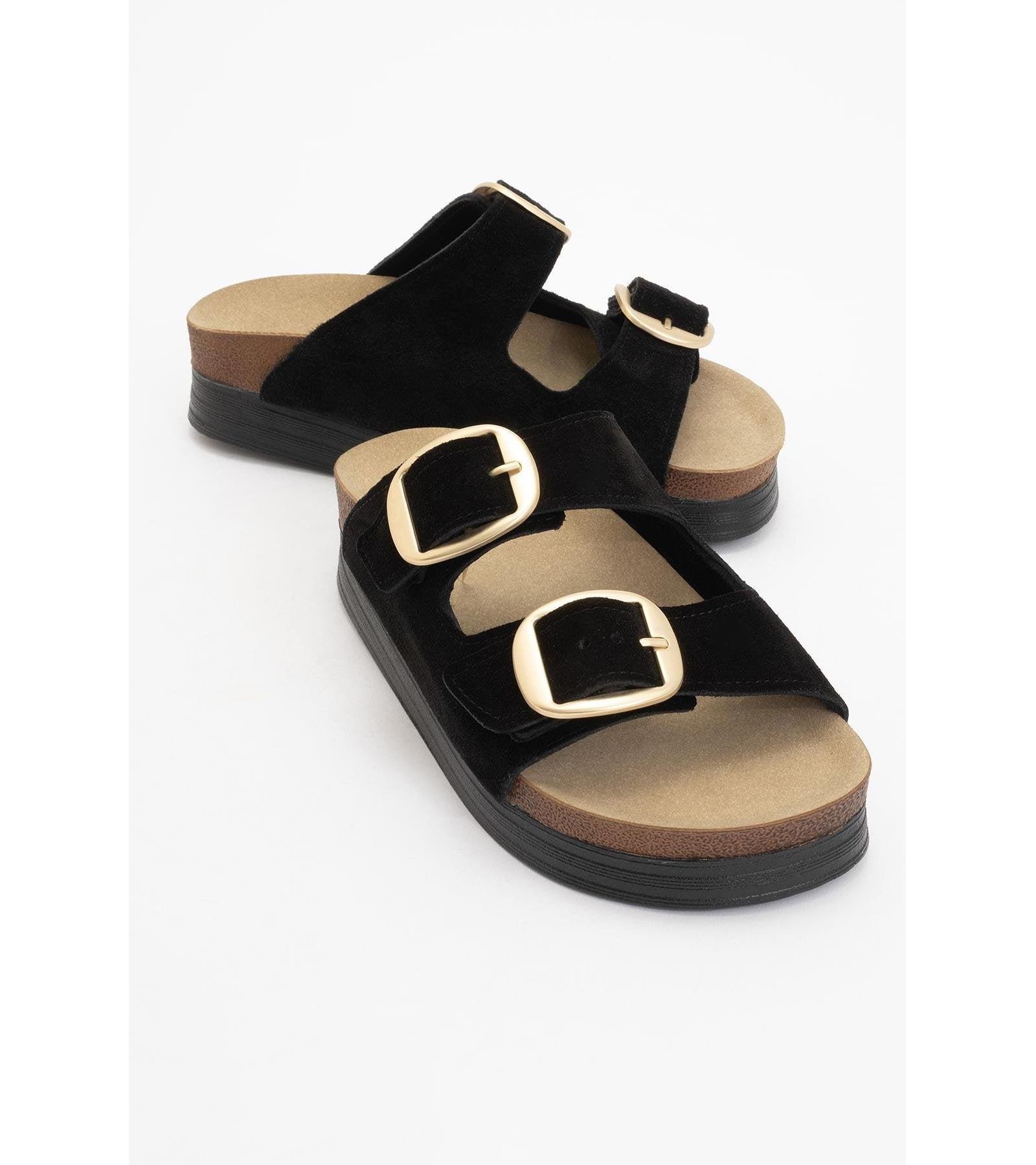 Harbor Suede Leather Two-Strap Sandal (Women)