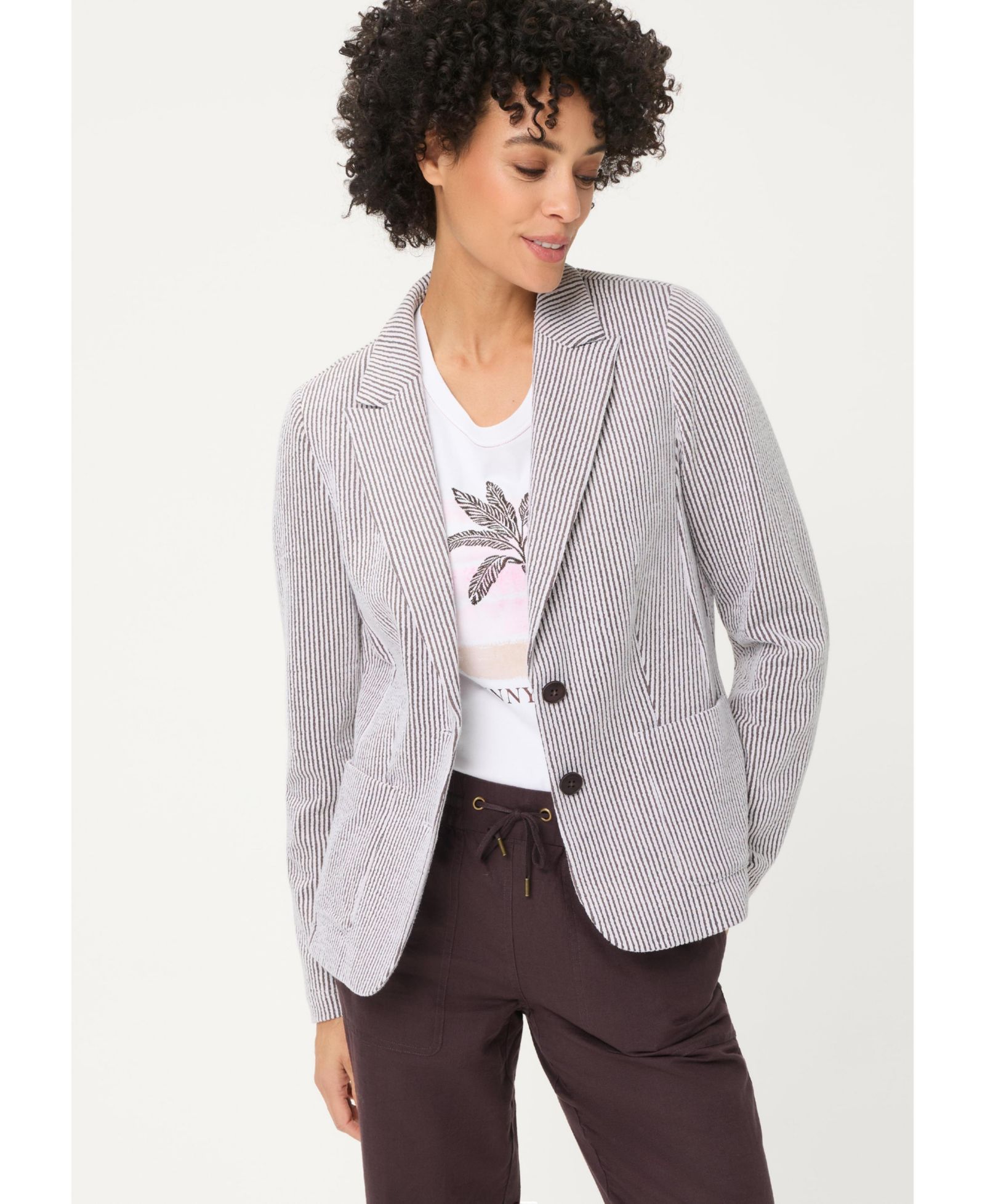 Olsen Women's Seersucker Blazer