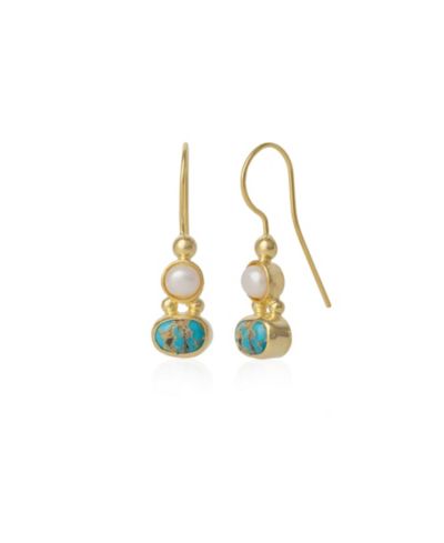 Spero London Authentic Sterling Drop Plated Earring