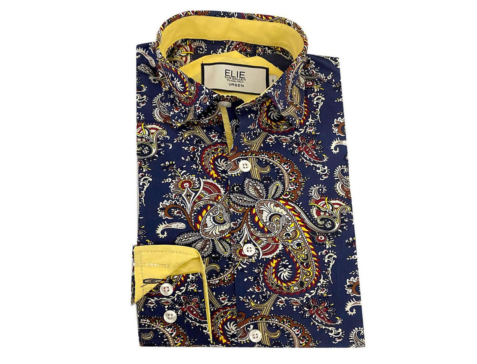 Рубашка Elie Balleh Little Boys Blue Paisley Slim Fit