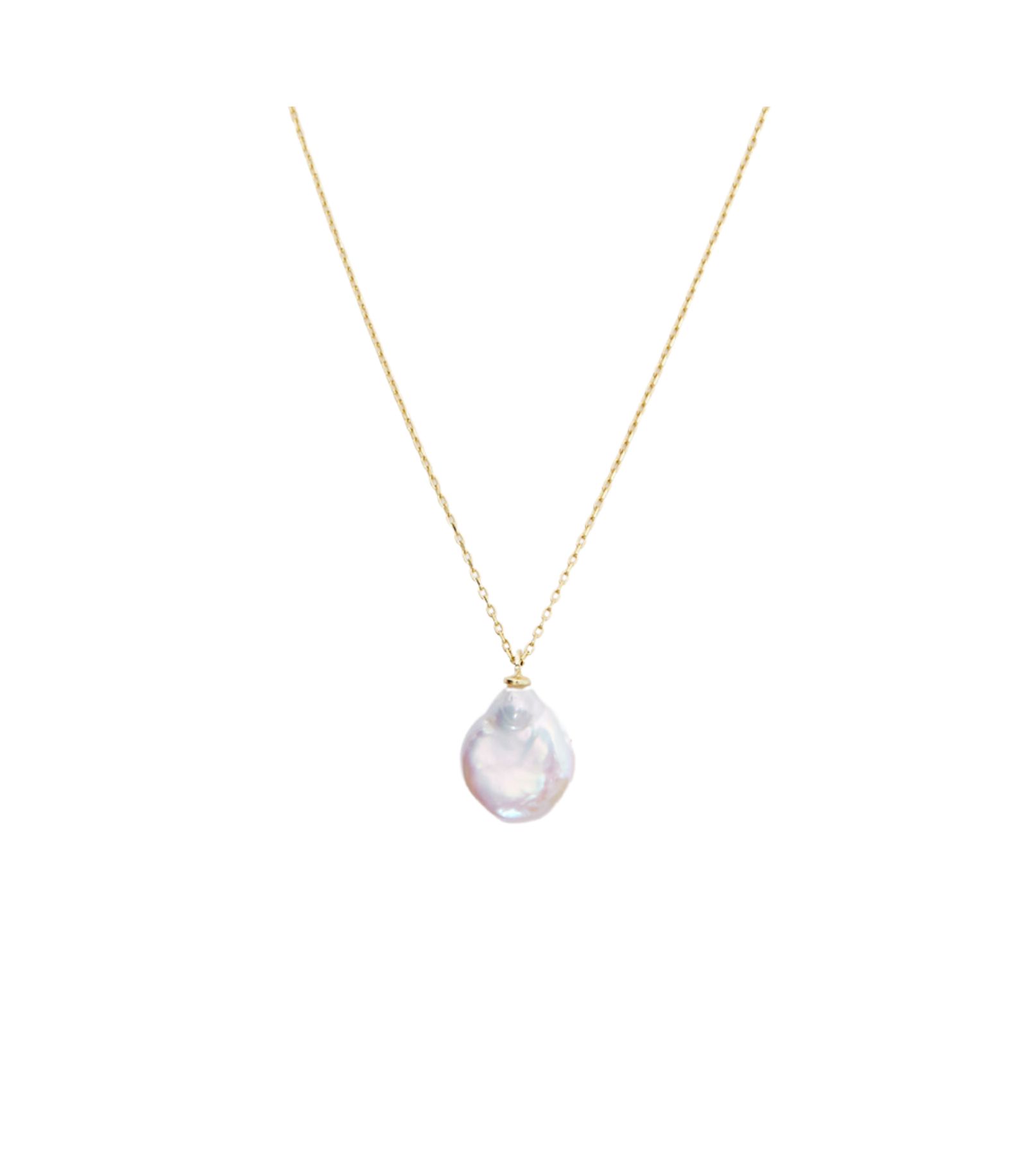 Колье-подвеска Spero London Baroque Flat Pearl Sterling