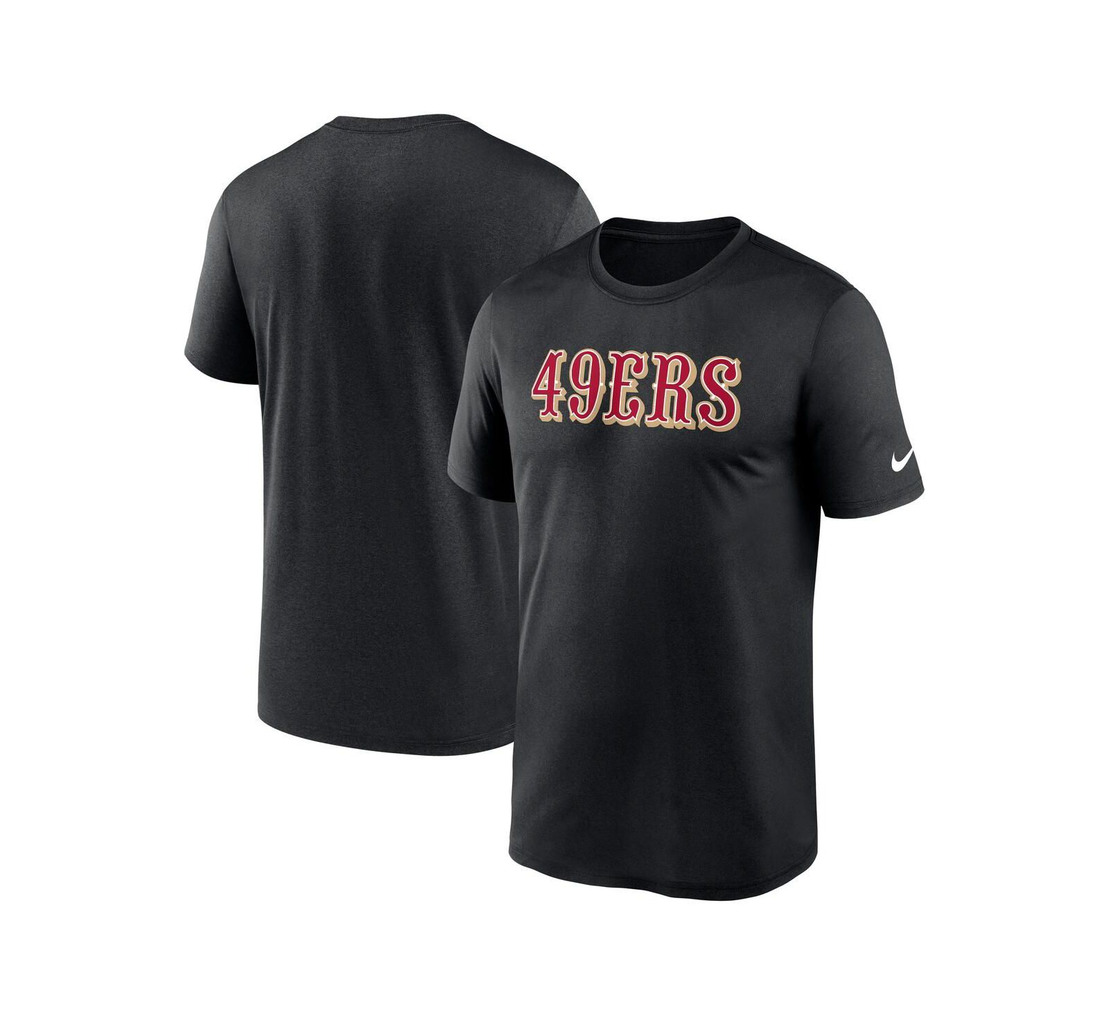 Nike Men's Black San Francisco 49ers Primetime Legend Wordmark Performance T-Shirt