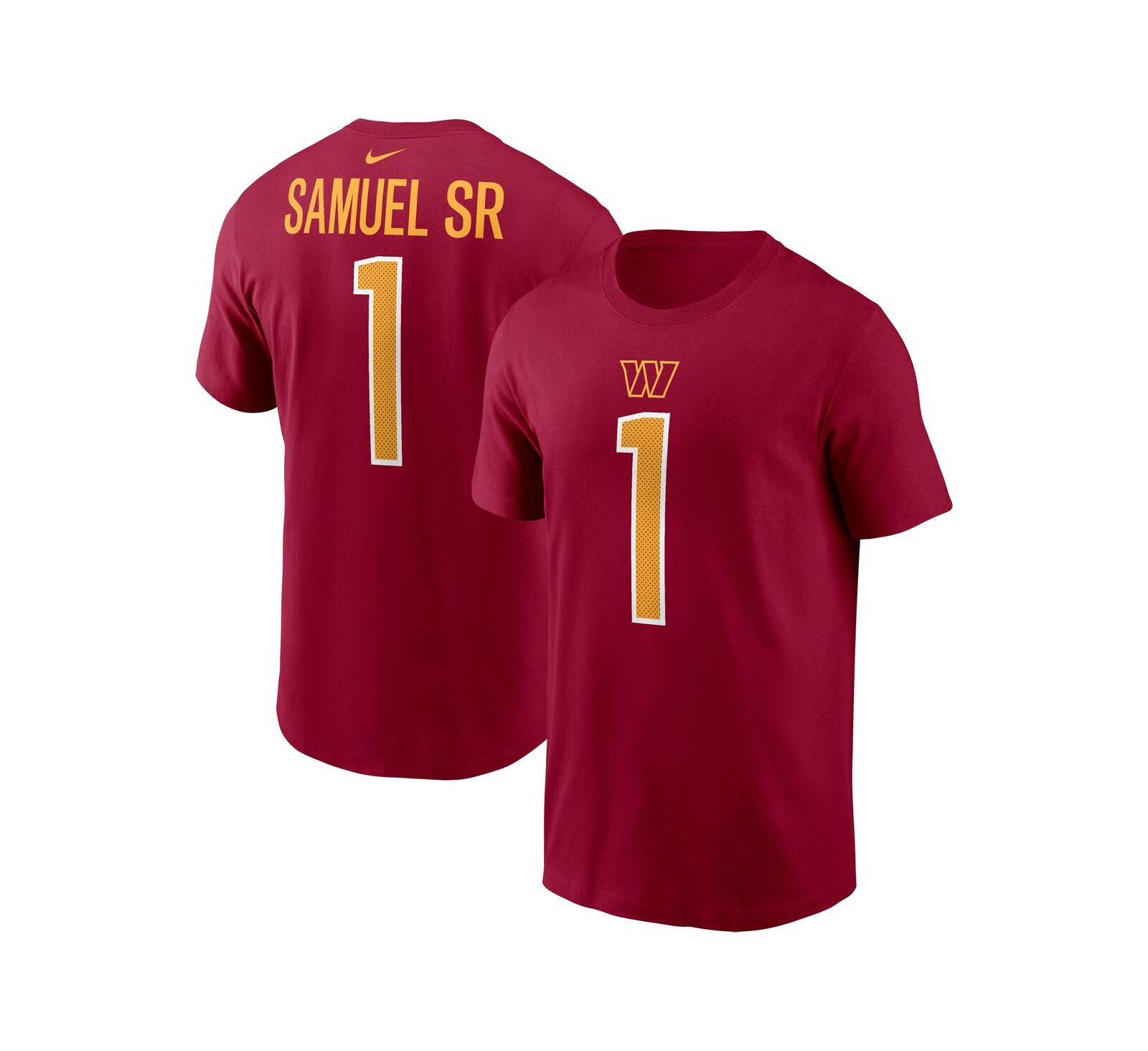 Nike Men's Deebo Samuel Sr Burgundy Washington Commanders Name & Number T-Shirt