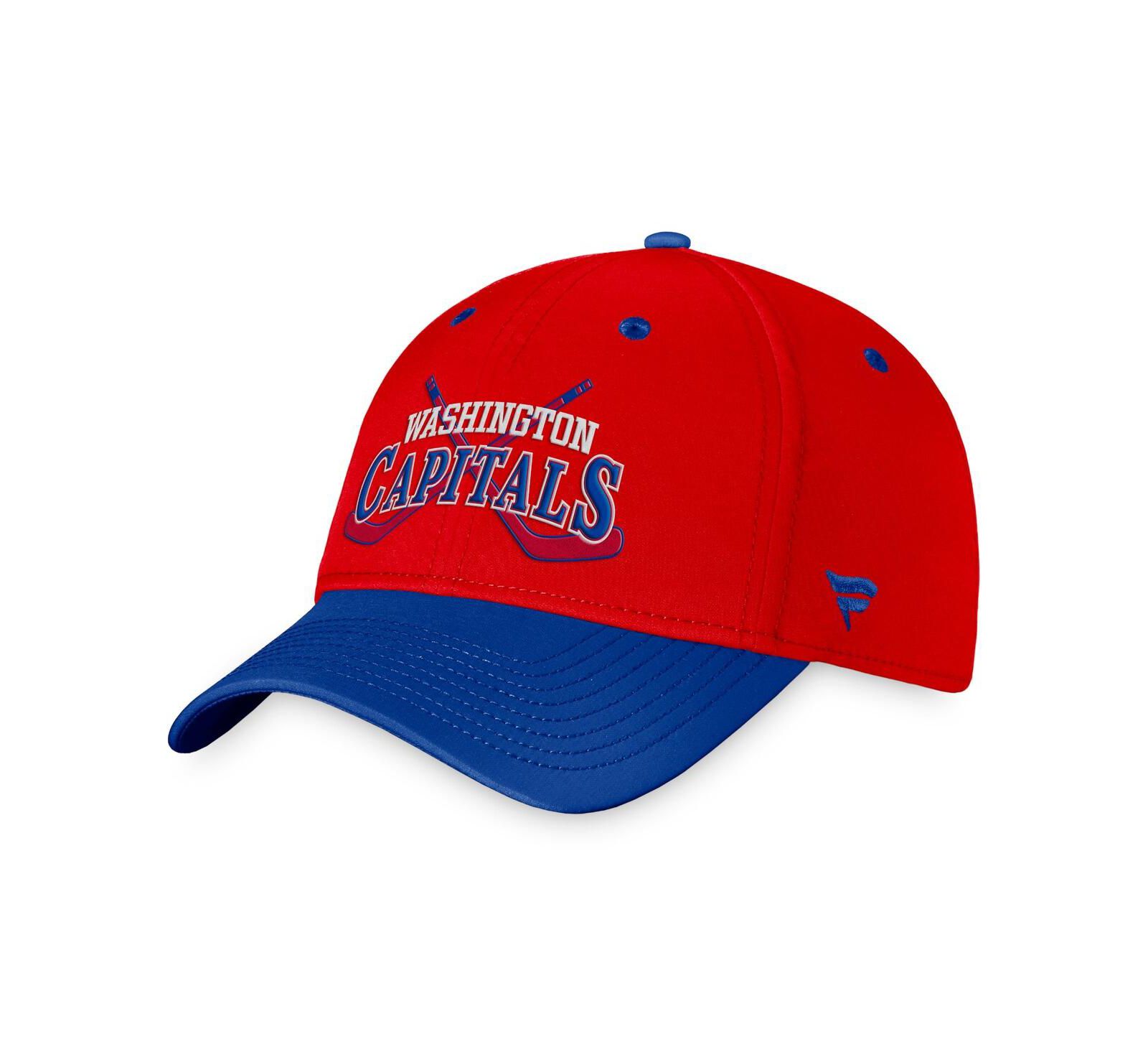 Мужская винтажная кепка Fanatics Washington Capitals Heritage Red/Blue Flex Hat