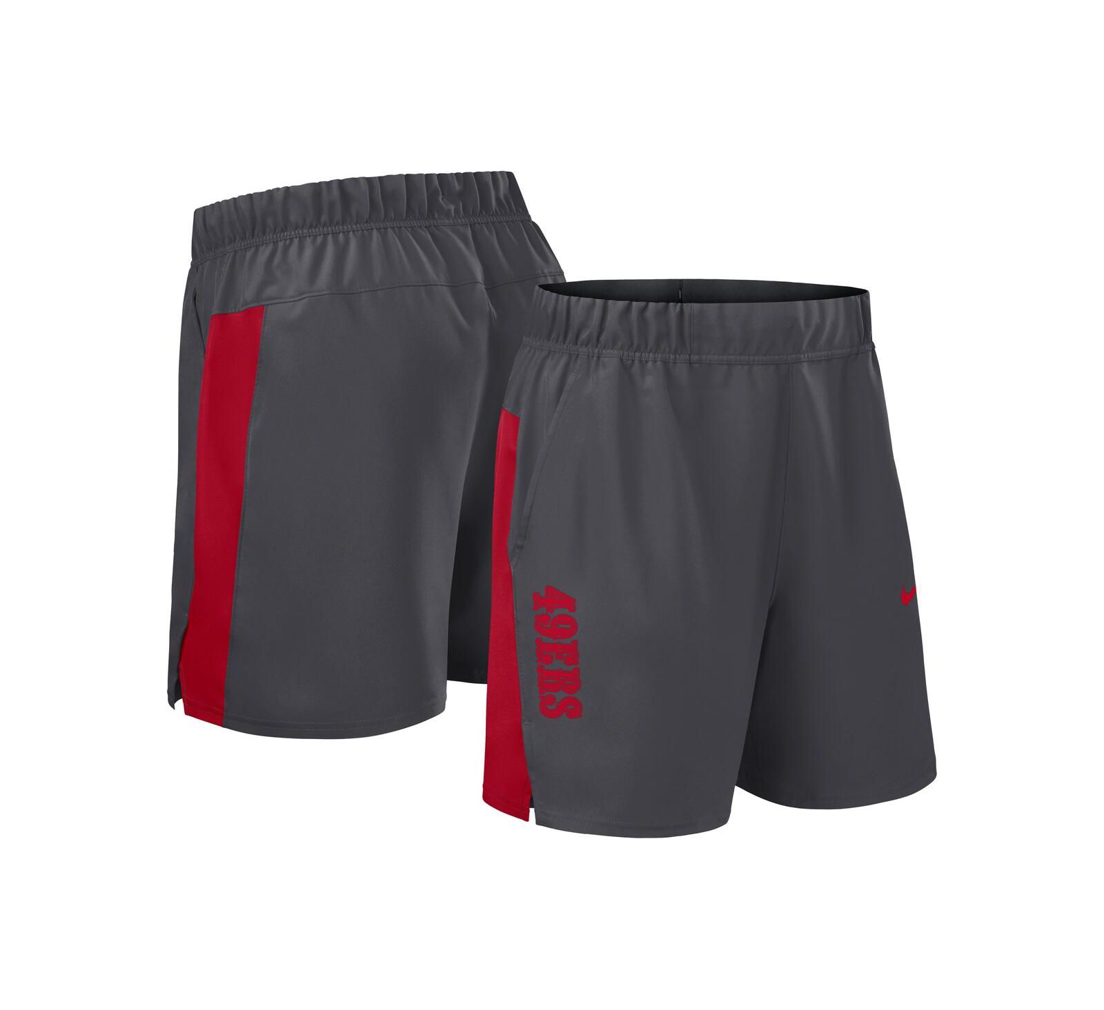 Nike Men's Gray San Francisco 49ers Woven Victory Performance Shorts