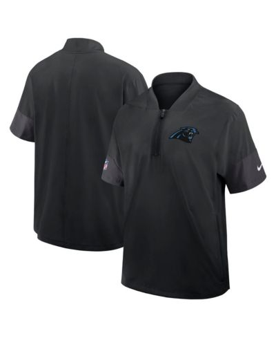 Nike Мужская куртка тренера Carolina Panthers Sideline Black с коротким рукавом