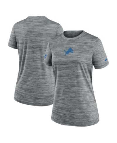 Женская футболка Nike Heather Gray Detroit Lions Offensive Line Velocity Performance