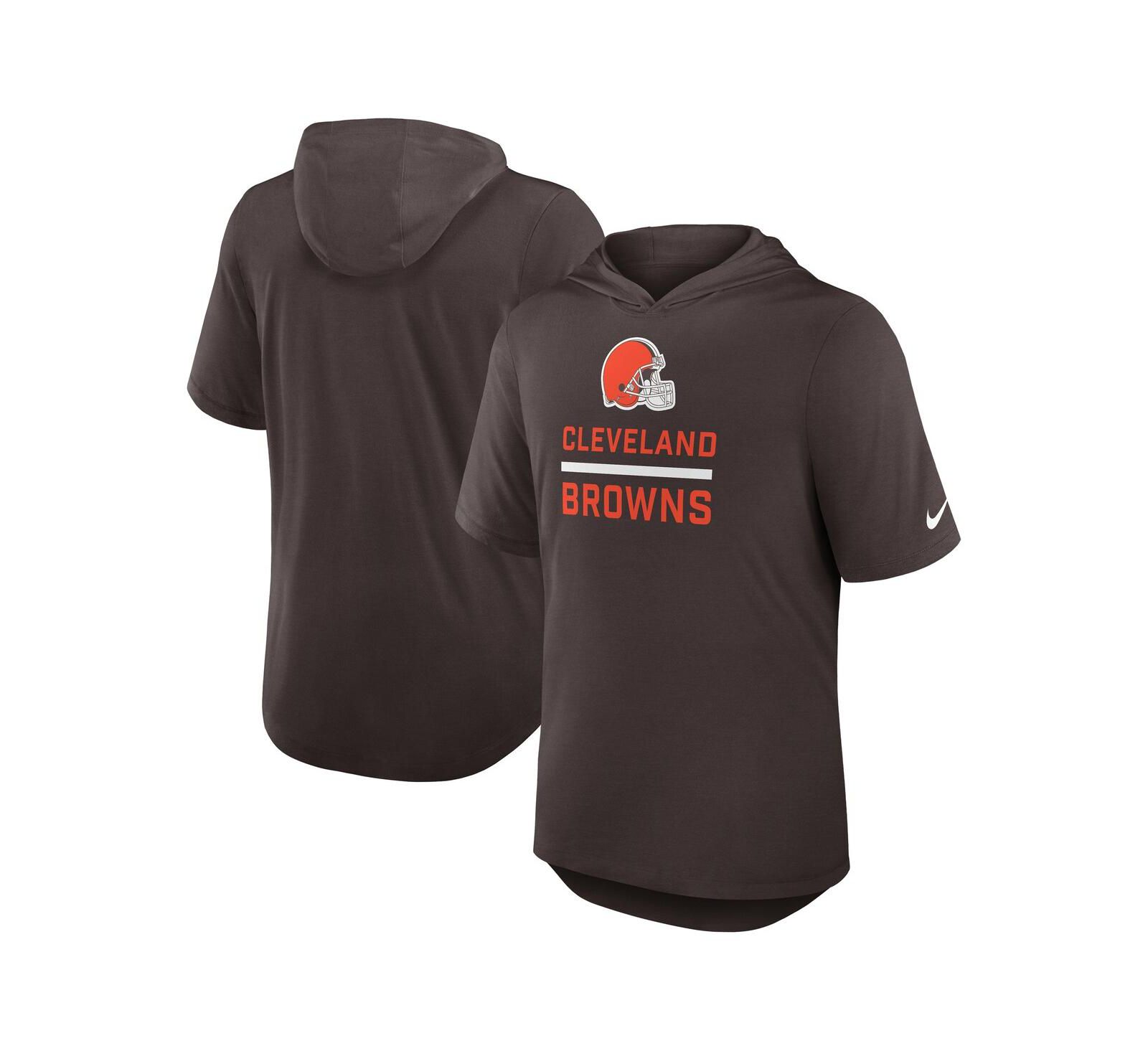Футболка-худи Nike Cleveland Browns, коричневая, мужская