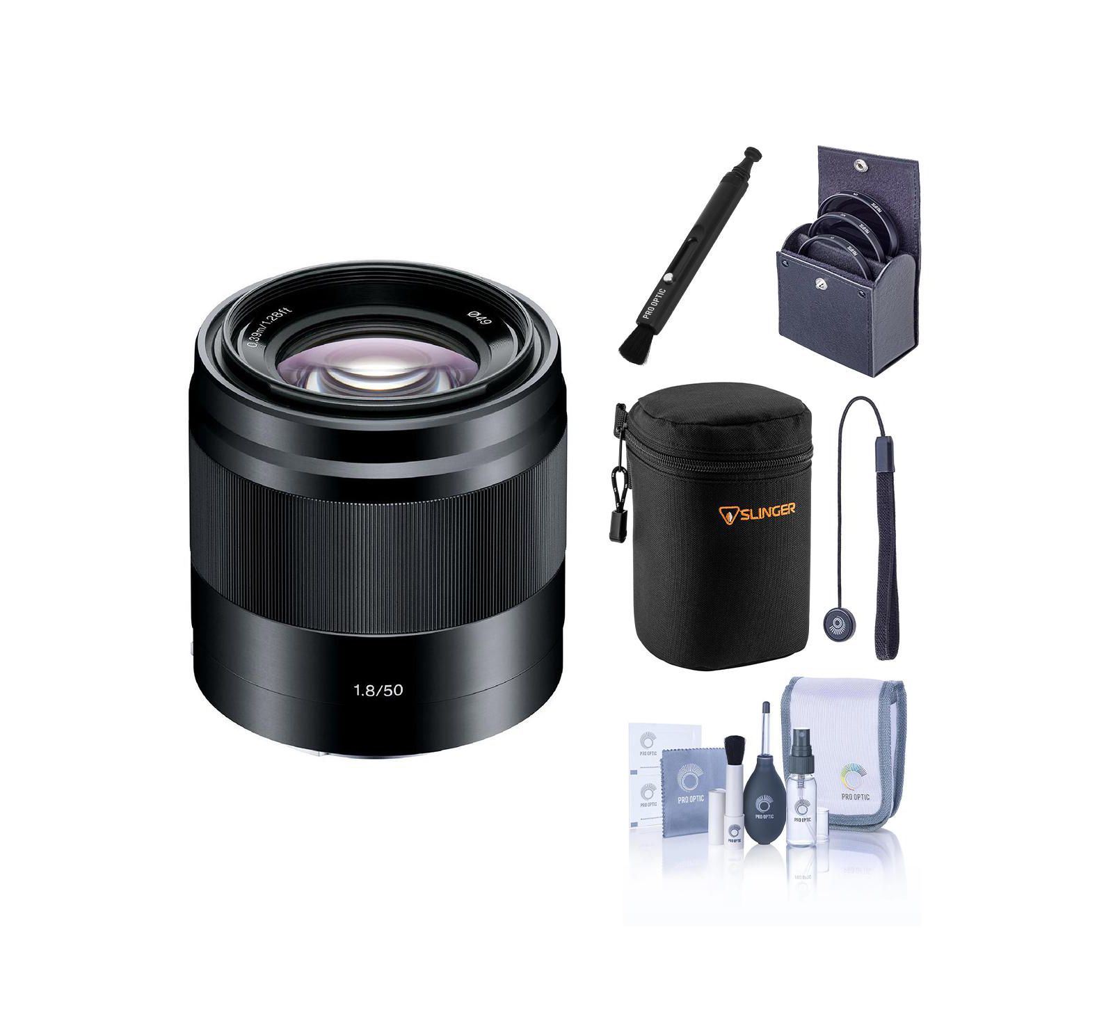 Sony E 50mm f/1.8 Oss Optical SteadyShot Lens Bundle for Sony E-Mount
