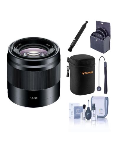 Комплект объектива Sony E 50mm f/1.8 OSS с фильтром 49mm, чехлом и набором для чистки
