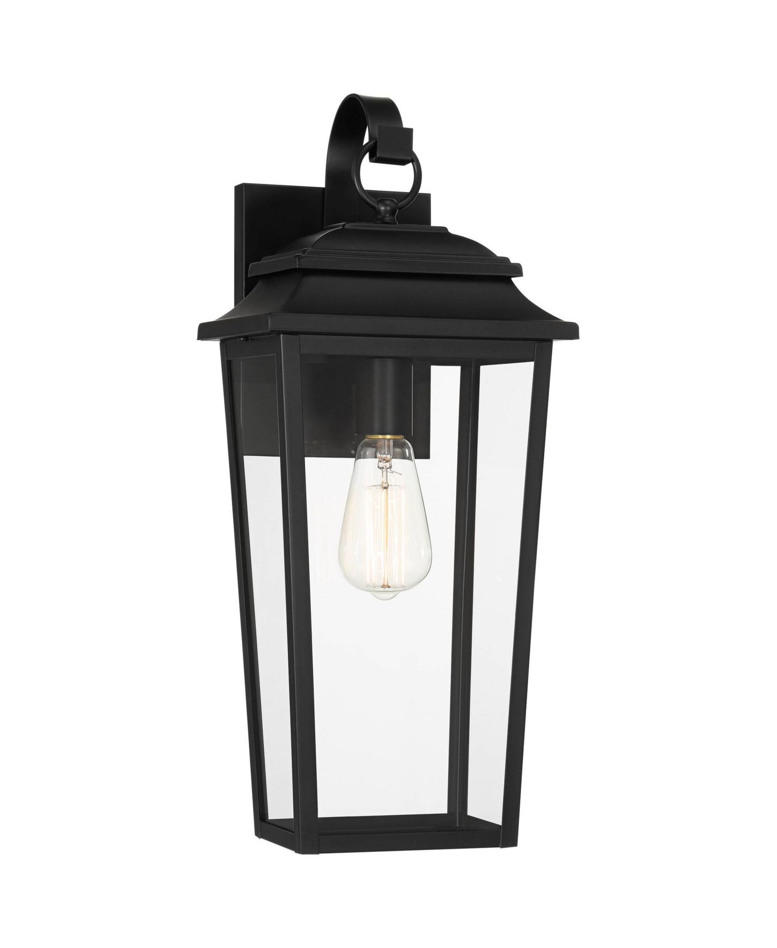 Светильник настенный John Timberland Bellis Verde Traditional Outdoor LED Bulb Textured Black Glass Shade
