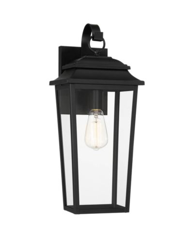 Светильник настенный John Timberland Bellis Verde Traditional Outdoor LED Bulb Textured Black Glass Shade