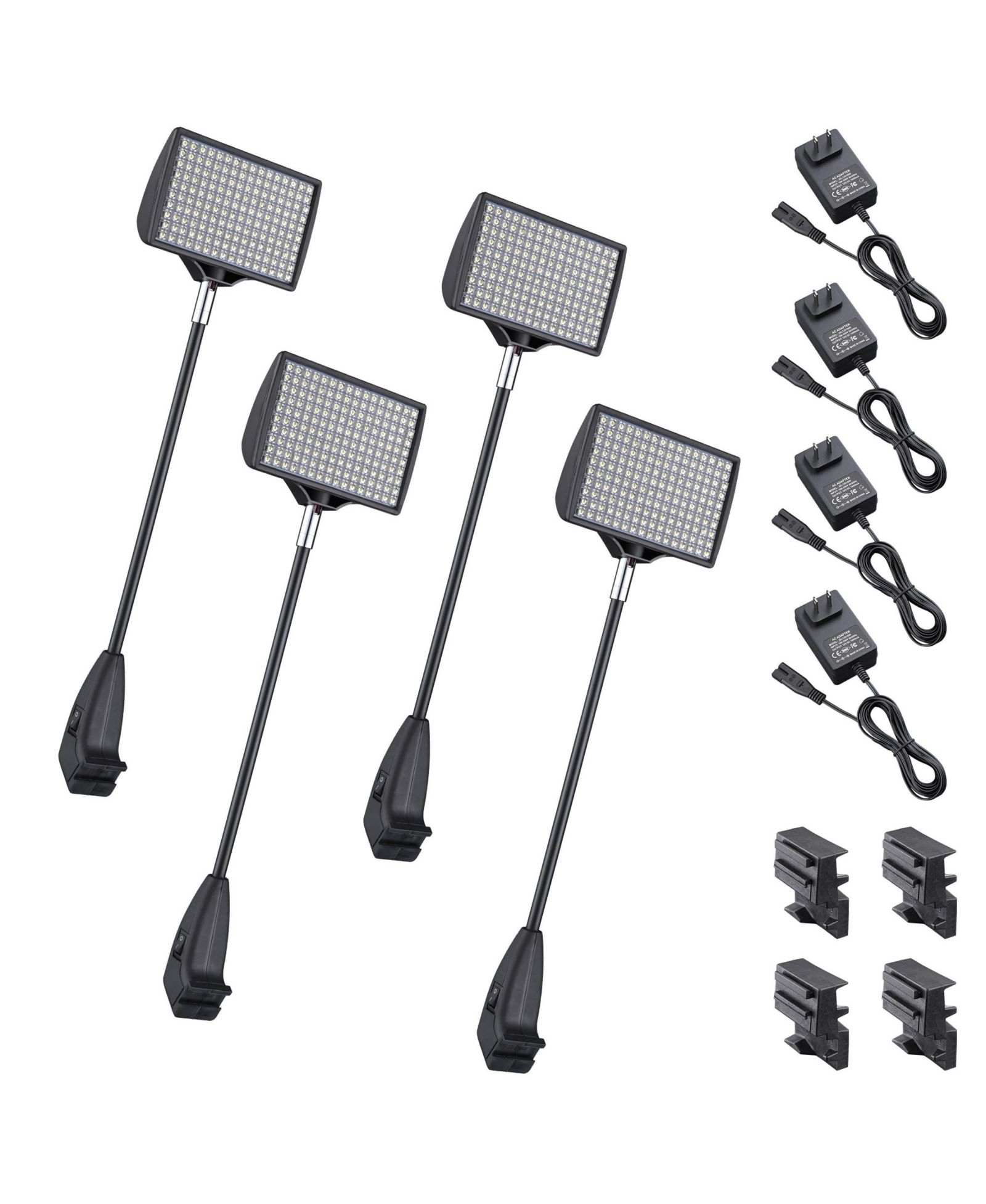 12W LED Trade Show Light 6500K Popup Booth Exhibit Back Drop Lighting 4 Pack