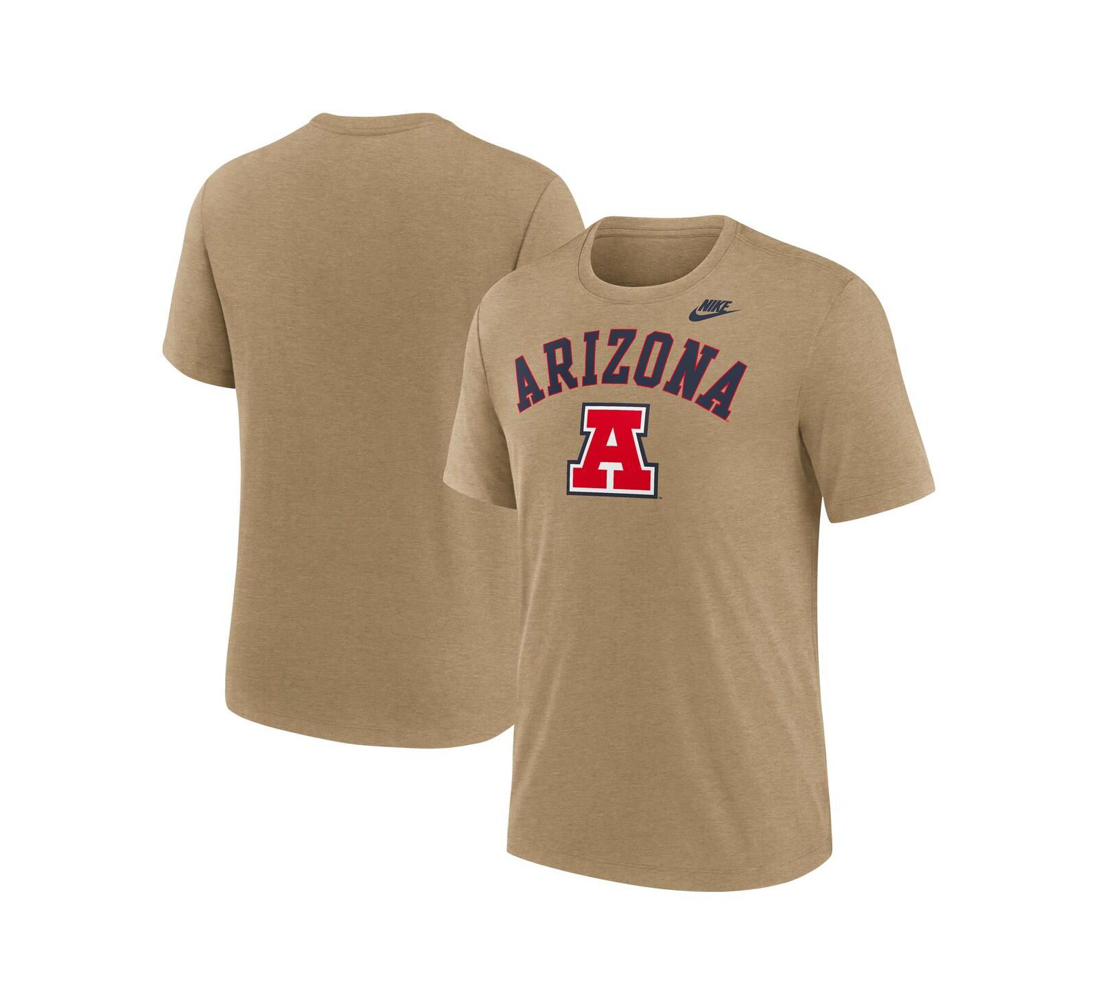 Nike Мужская футболка Nike Arizona Wildcats Legacy Arch Tri-Blend Heather Light Brown