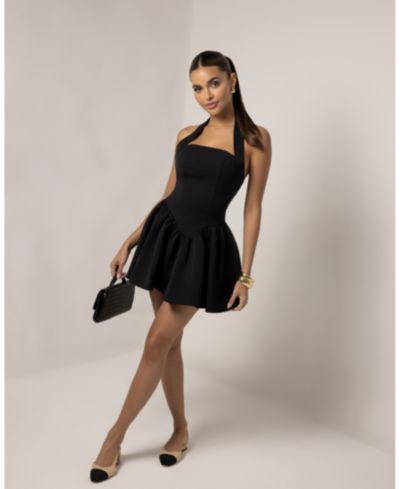 Heiress Beverly Hills Women's Halter Contour A-Line Mini Dress