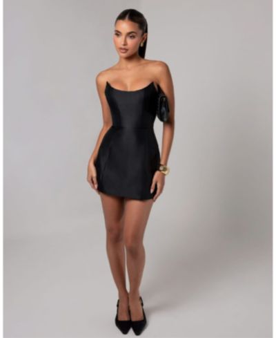 Женское мини-платье Heiress Beverly Hills Strapless Sheen Corset