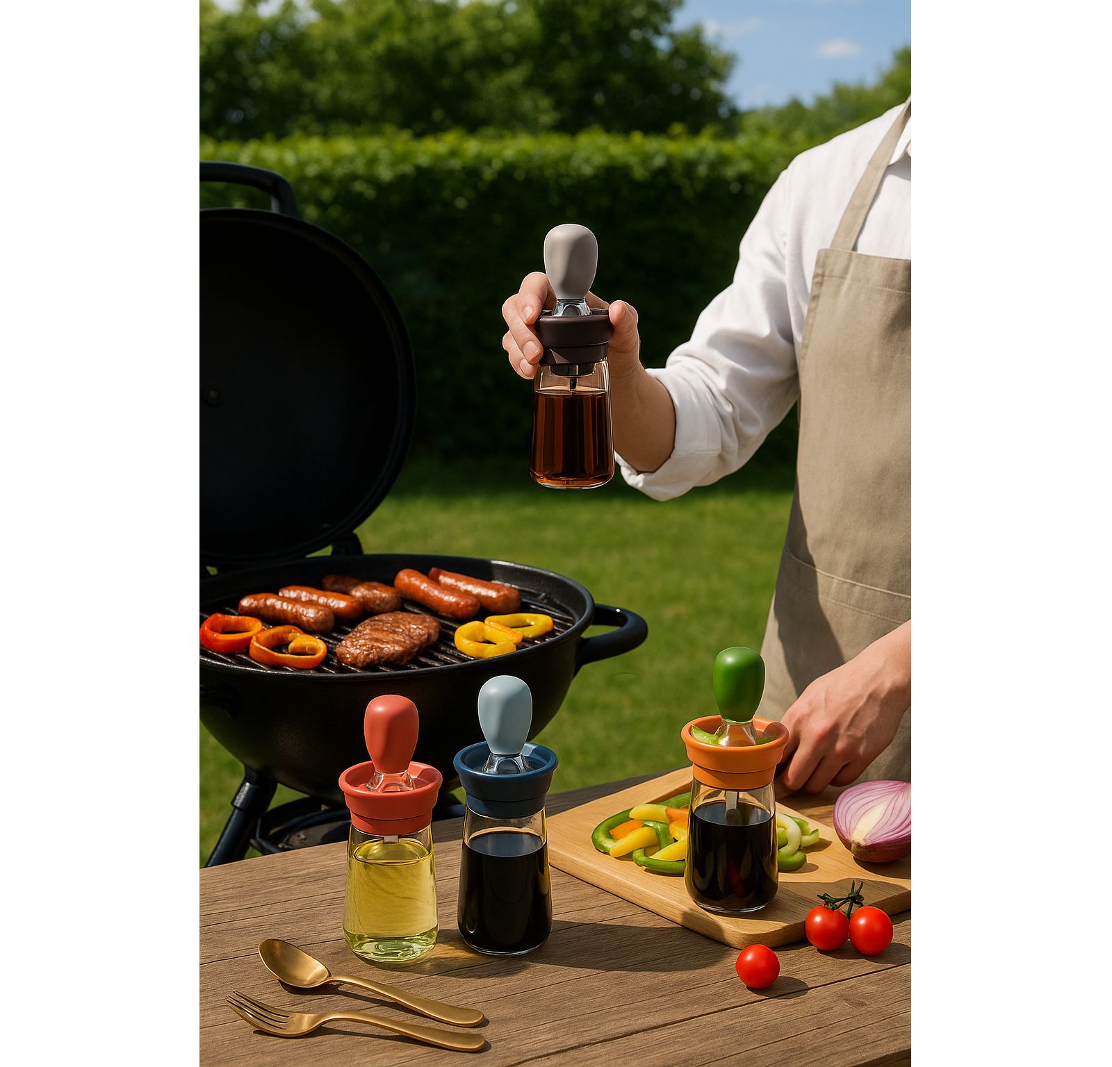 Grill Oil Sauce Dispencer-Green