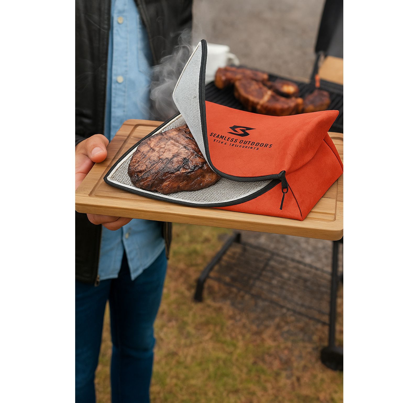 Insulated BBQ Blanket -Red