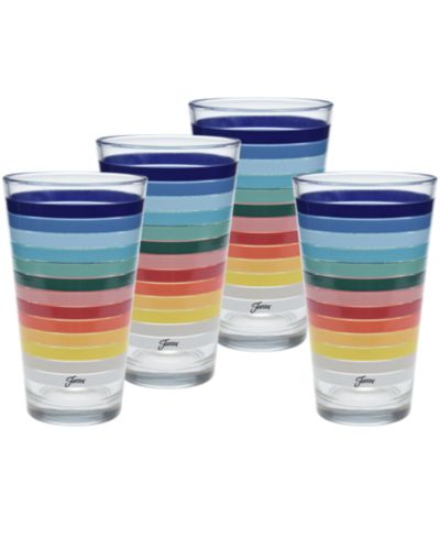 Набор стаканов Fiesta All Colors Stripes Tapered Cooler Glasses, Set of 4