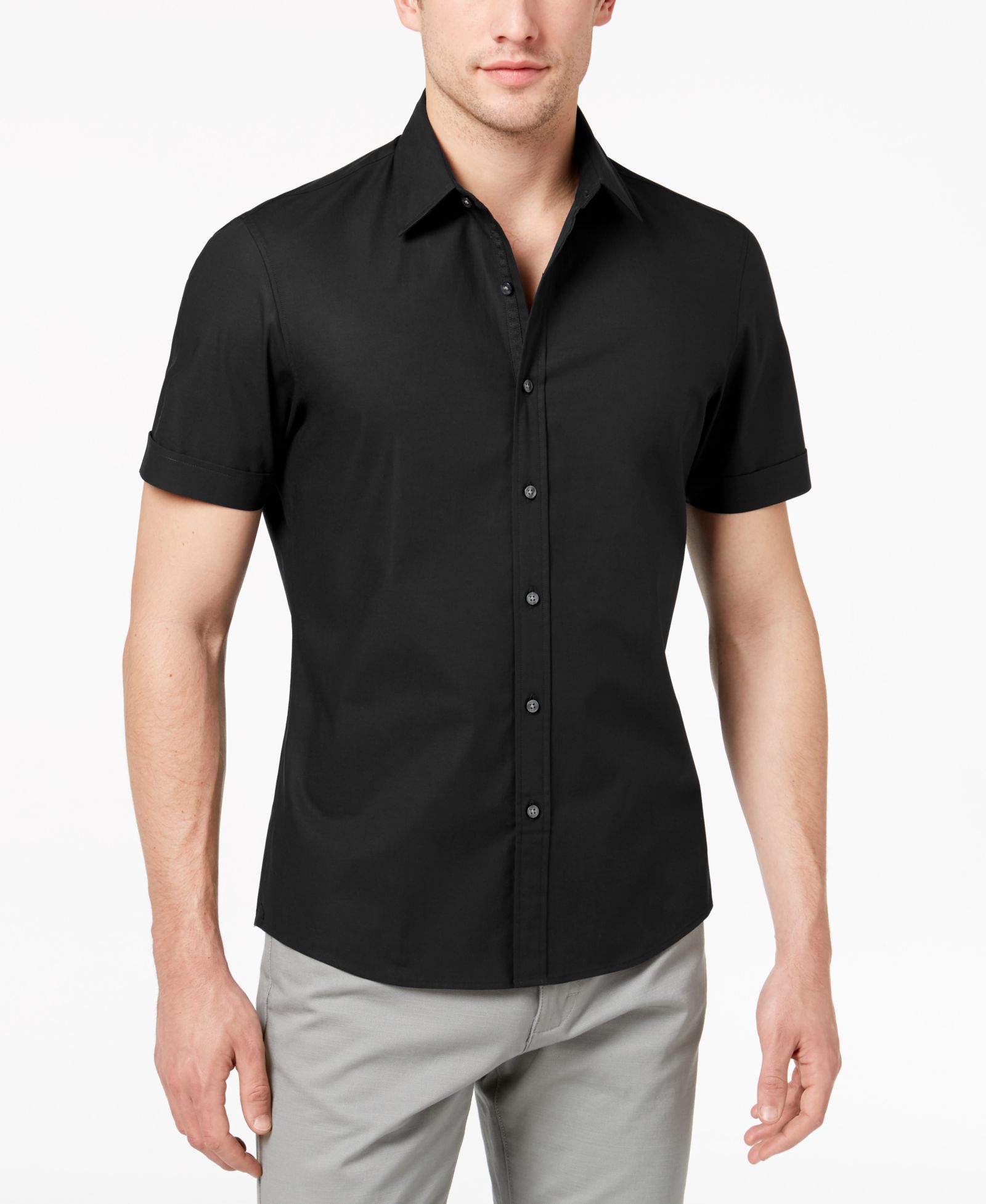 Мужская рубашка Michael Kors Solid Stretch Button-Front