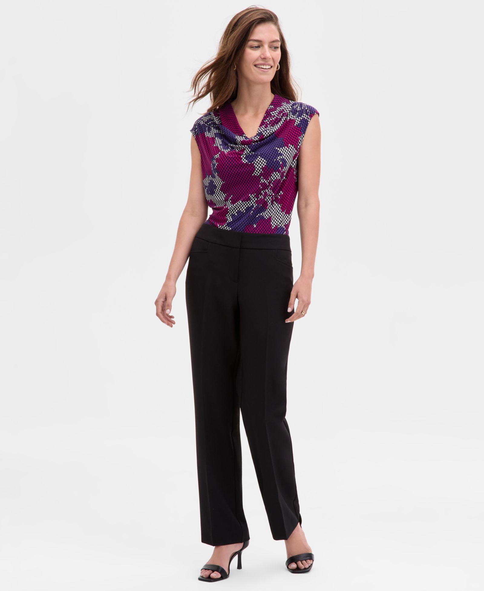 Kasper Straight Full-Length Pants