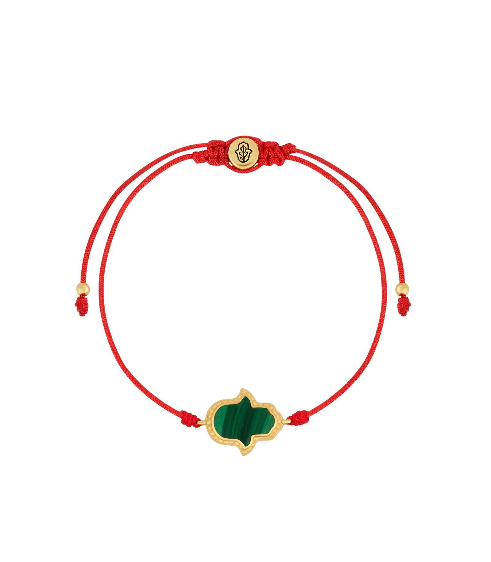Blessed In Peace Hamsa Malachite String Bracelet