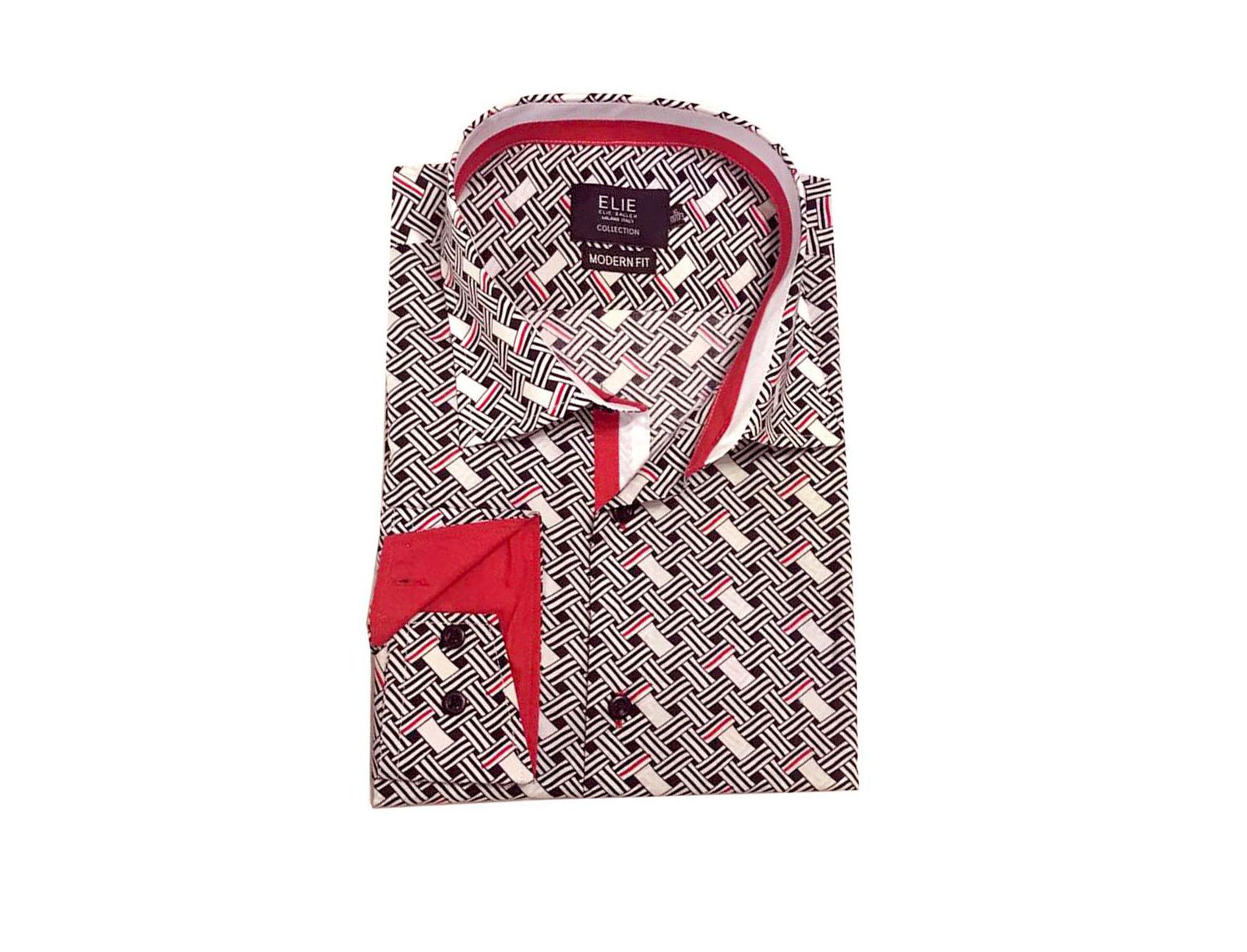 Мужская рубашка Elie Balleh Little Boys Black Slim Fit Print Button-Down